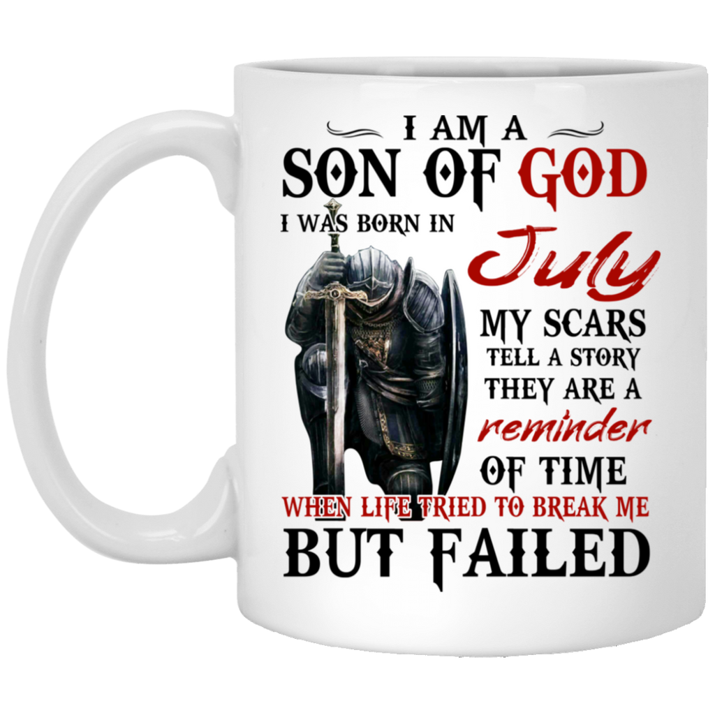 I Am A Son Of God And Was Born In July Mug
