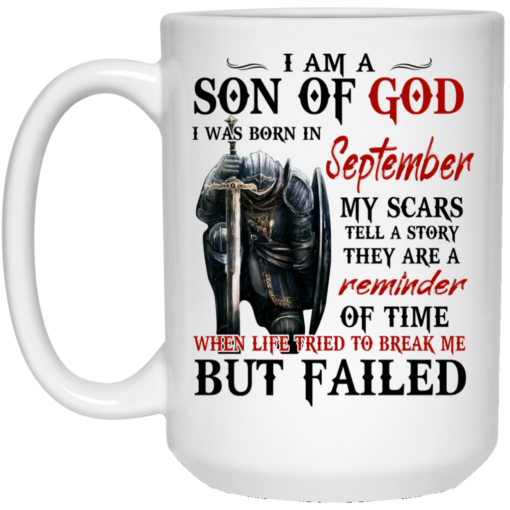 I Am A Son Of God And Was Born In September Mug