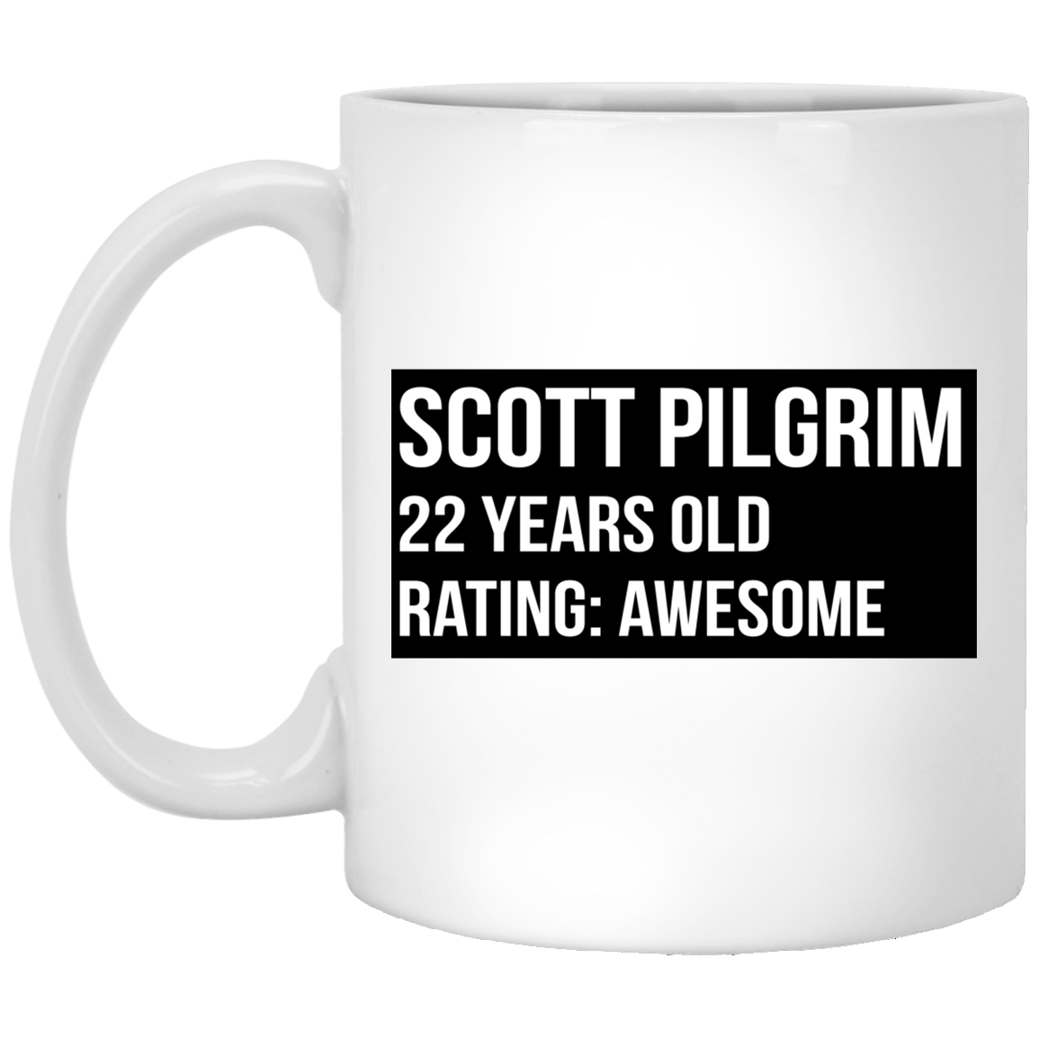 Scott Pilgrim 22 Years Old Rating Awesome Mug