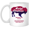 Motel America Indiana USA Air Conditioning Free Cable TV Mug
