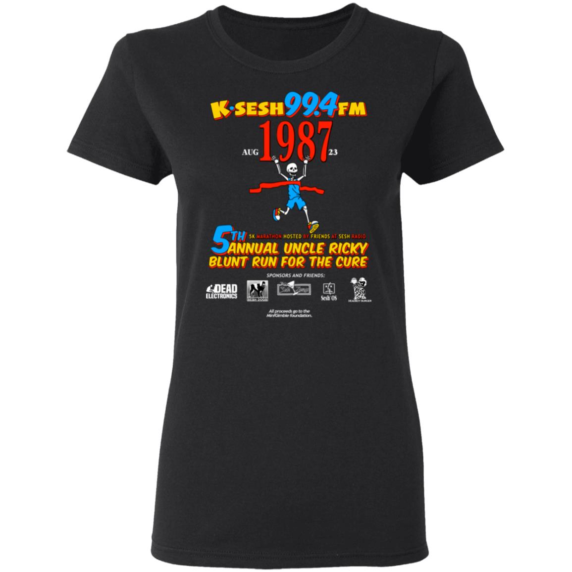 K·SESH 99.4FM 1987 5th Annual Uncle Ricky Lunt Run For The Cure Shirt, Hoodie, Tank