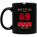 89, Born To Be Free Since 89 Birthday Gift Mug