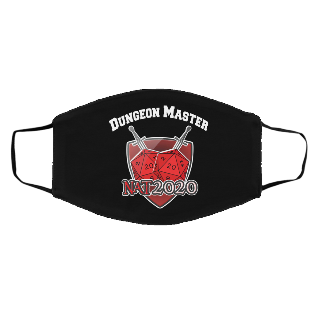 Dungeon Master Nat 20 DnD D20 Dungeons Dragons Face Mask