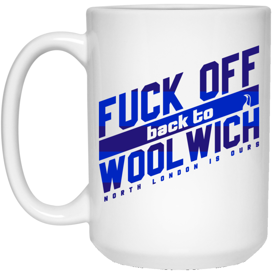 Fuck Off Back To Wool Wich North London Is Ours Mug