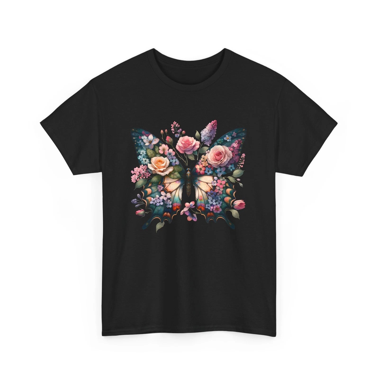 Pastel Colors T-Shirt | Soft Spring Hues & Floral Beauty Tee | Butterfly Shirt