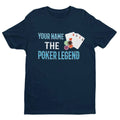 Personalised Poker T-Shirt – Custom Name Funny Gift for Card Players UK