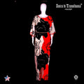 women clothing summer couture kimono long black kaftan red white roses oversize