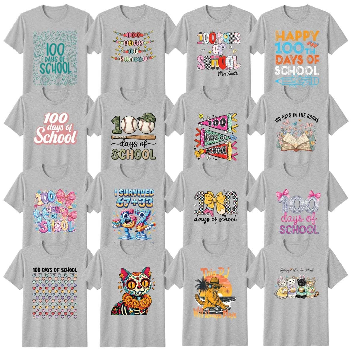 Novelty Teachers Cat T-Shirt Education Birthday Gift