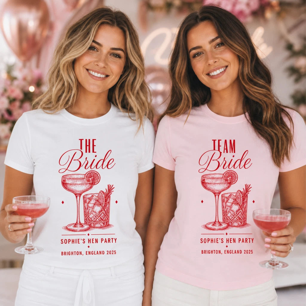 Personalised Hen Party Team Bride Women T Shirt