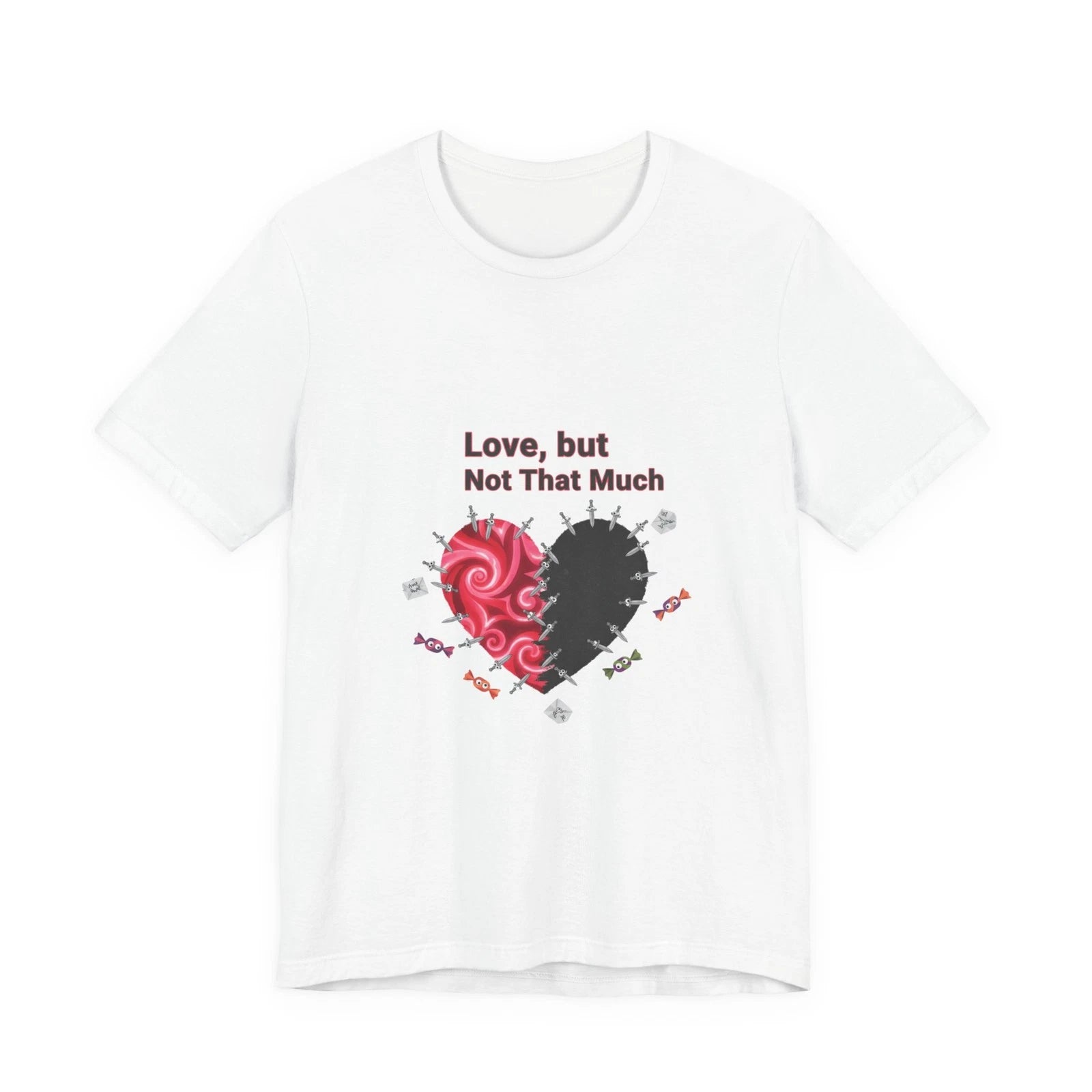 Love But Not That Much Tee | edgy heart tee, anti love graphic
