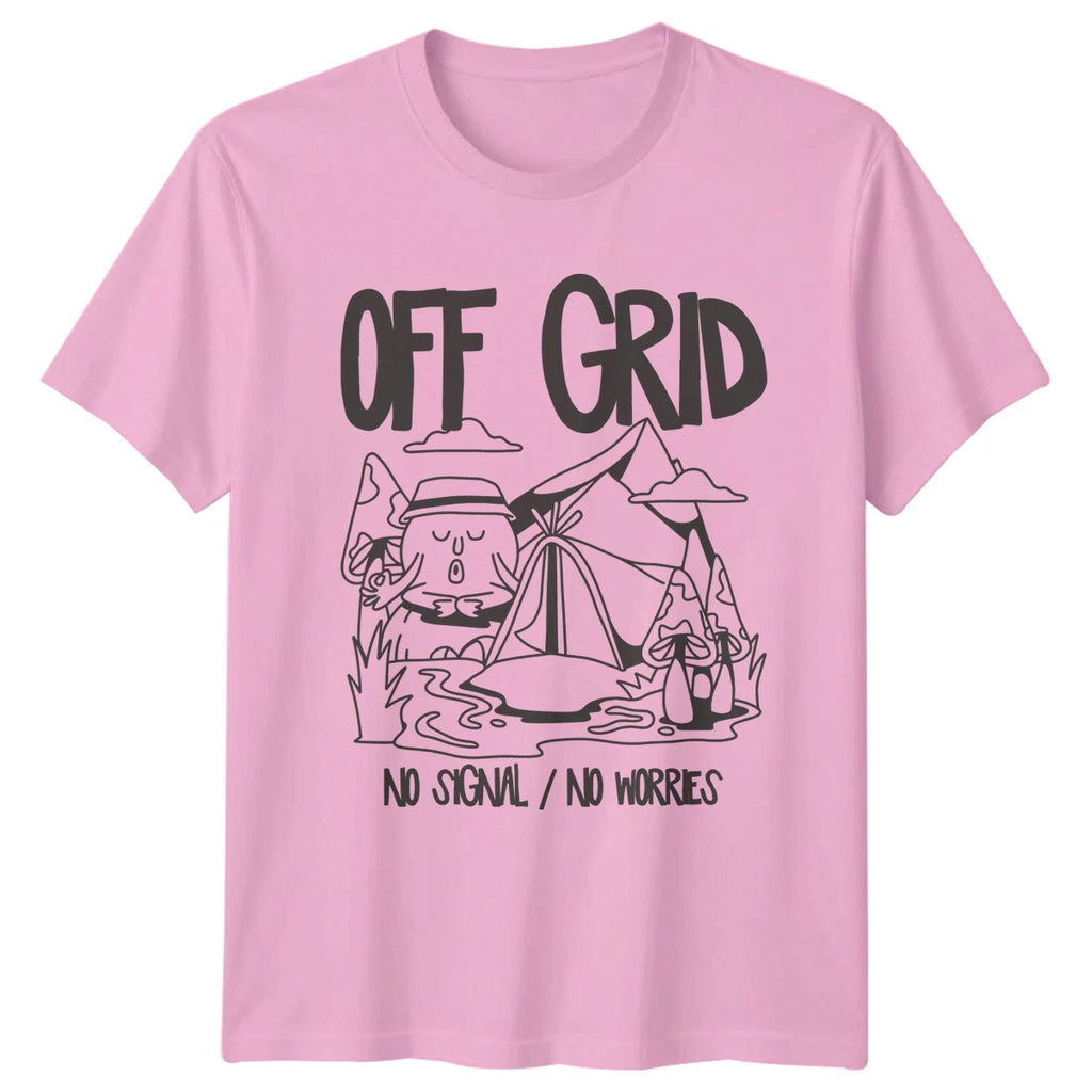Off Grid No Signal No T-Shirt Outdoor Life Camping Birthday Gift For Him And Her
