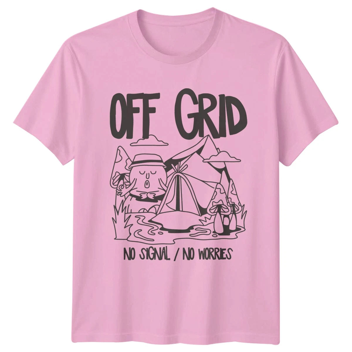 Off Grid No Signal No T-Shirt Outdoor Life Camping Birthday Gift For Him And Her