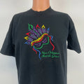 Mardi Gras New Orleans Masquerade T Shirt Vtg 90s Louisiana Made In USA Size L