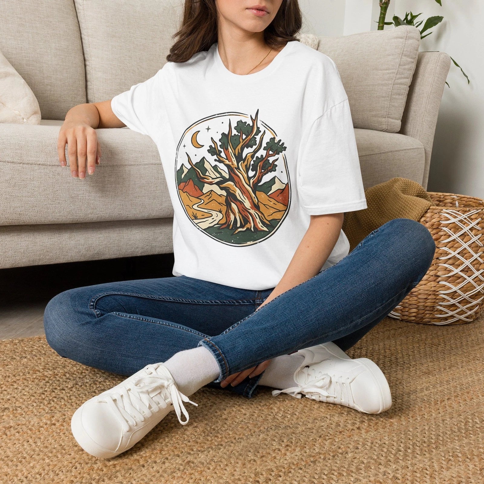 Ancient Bristlecone Pine Tree T-Shirt Desert Bonsai Nature Hiking Graphic Tee