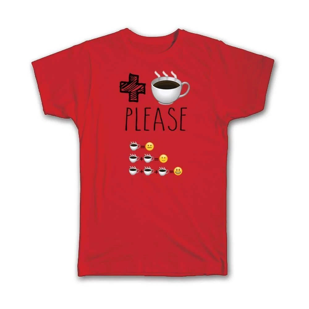 Gift T-Shirt : More Coffee Please Morning Smiley Funny