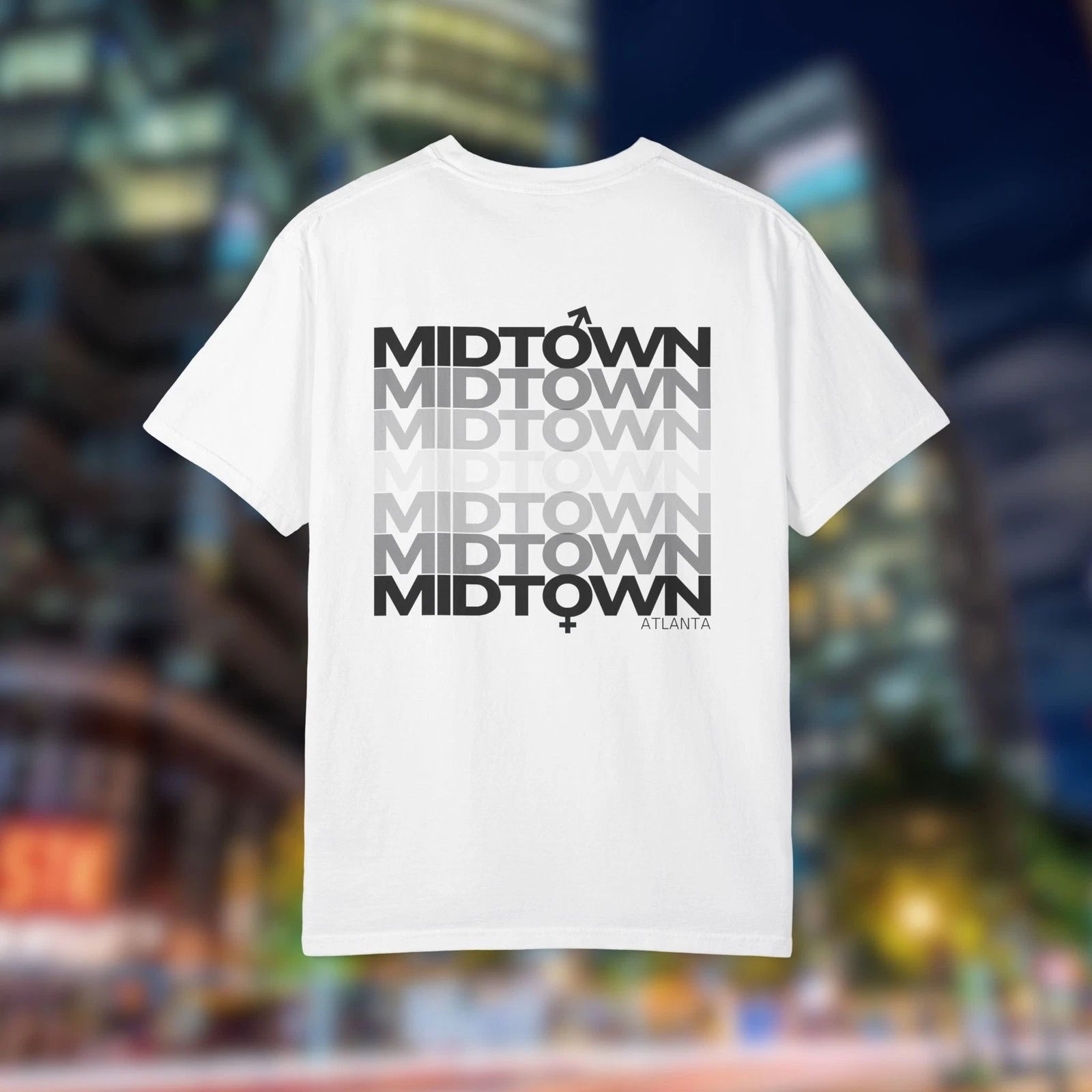 Midtown Atlanta Rainbow Pride Comfort Colors Gradient T-shirt | LGBTQ Pride Tee