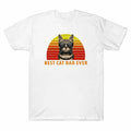 Tee Vintage Men's Cotton Gift Ever Cat Best Cat T-Shirt Dad T-Shirt Daddy
