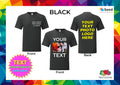 Personalised TShirt Your Text Logo Photo Printed Custom t-shirt Party Cotton Top