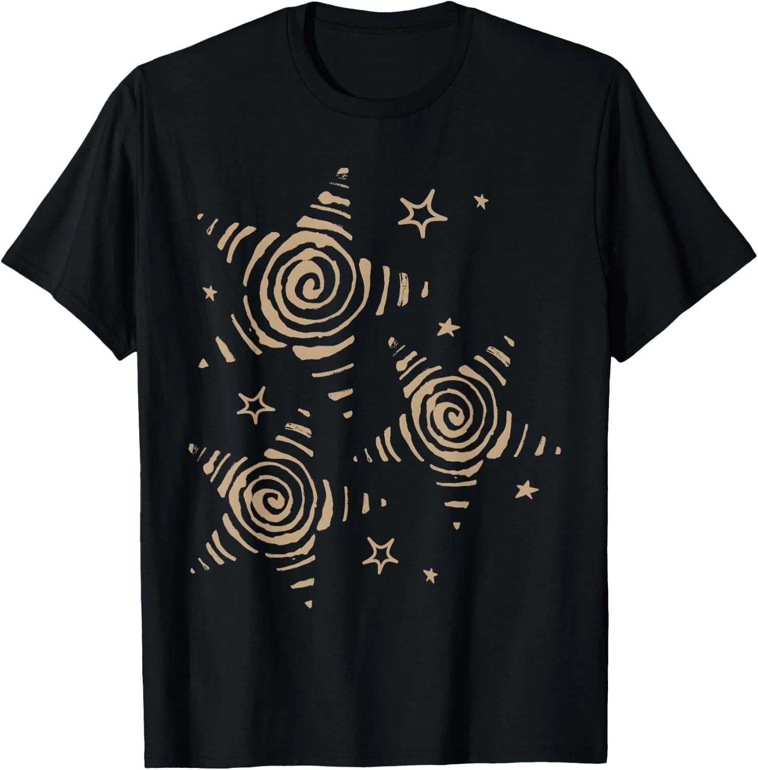 Spiral Star Y2k Whimsy Grunge Vintage Alt Brown Graphic T-Shirt unisex T-Shirt