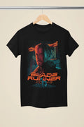 Blade Runner Cyberpunk Neon City Graphic Black T-Shirt - (MD11)