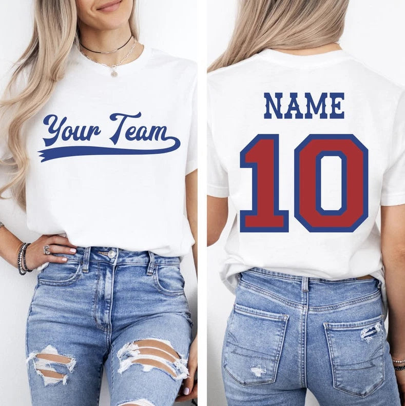 Personalized Sports Jersey Tee | Custom Team Name Shirt