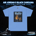T-Shirt To Match Retro 5 Black Carolina Shoes -LIKE FATHER LIKE SON Sneaker Tee