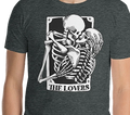 Tarot Card Astrology The Lovers Vintage Skull Horror Occult Unisex T-Shirt
