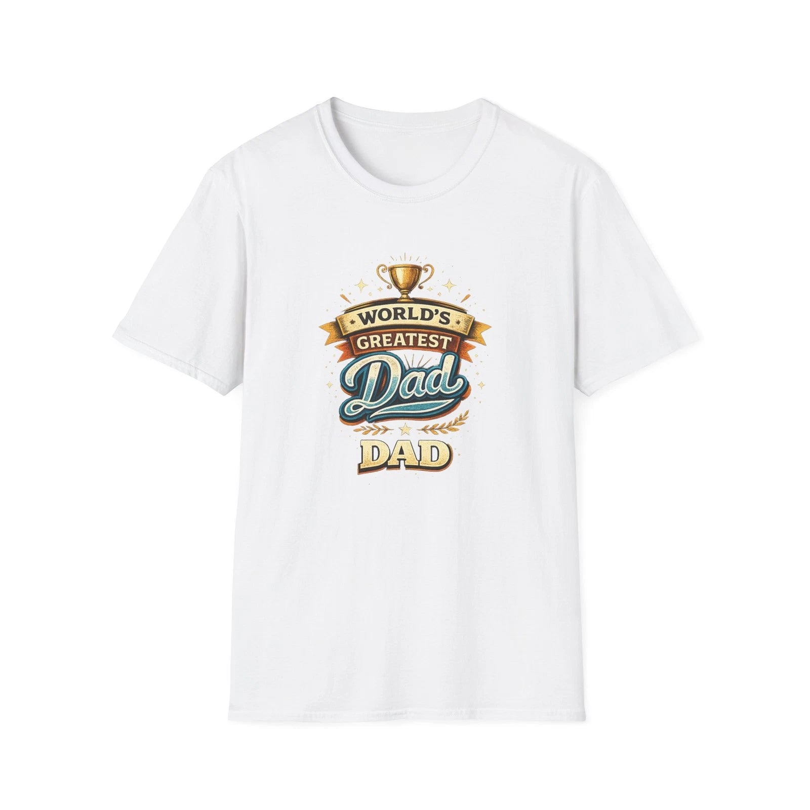 World's Greatest Dad T-Shirt | Trophy Retro Dad Typography