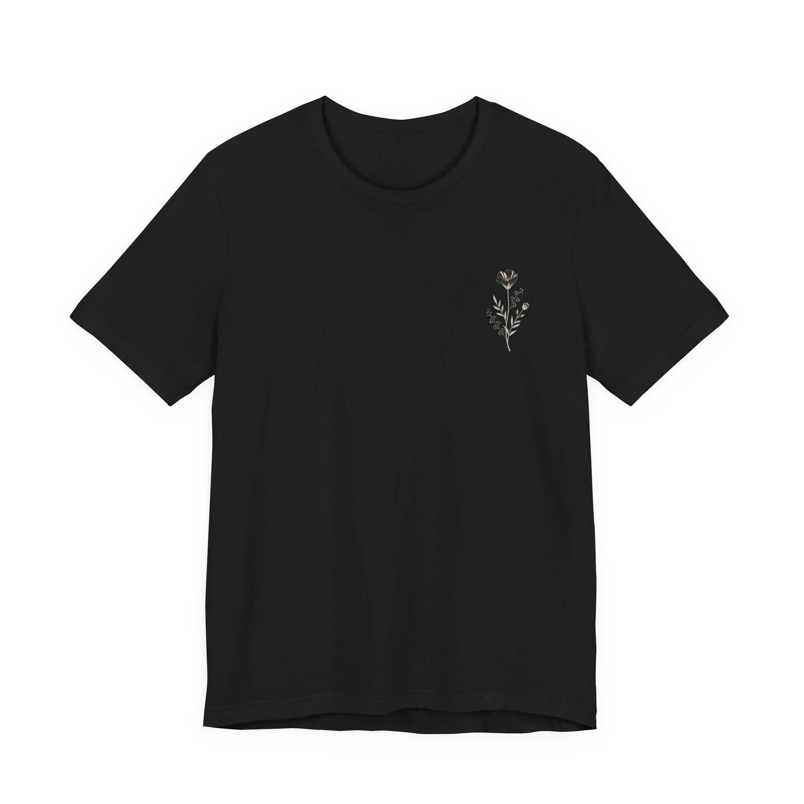 Minimalist Hike Shirt, Nature Lover Tee Gift, Floral Illustration Tshirt