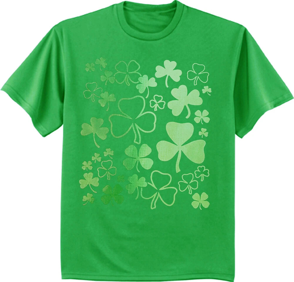 Funny St Patrick Day T-shirt Men Graphic Tee Ireland Irish Shamrock Lucky Clover