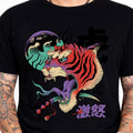 Japanese Tiger T-Shirt Anime Streetwear Tattoo Style Kanji Aesthetic Graphic Tee