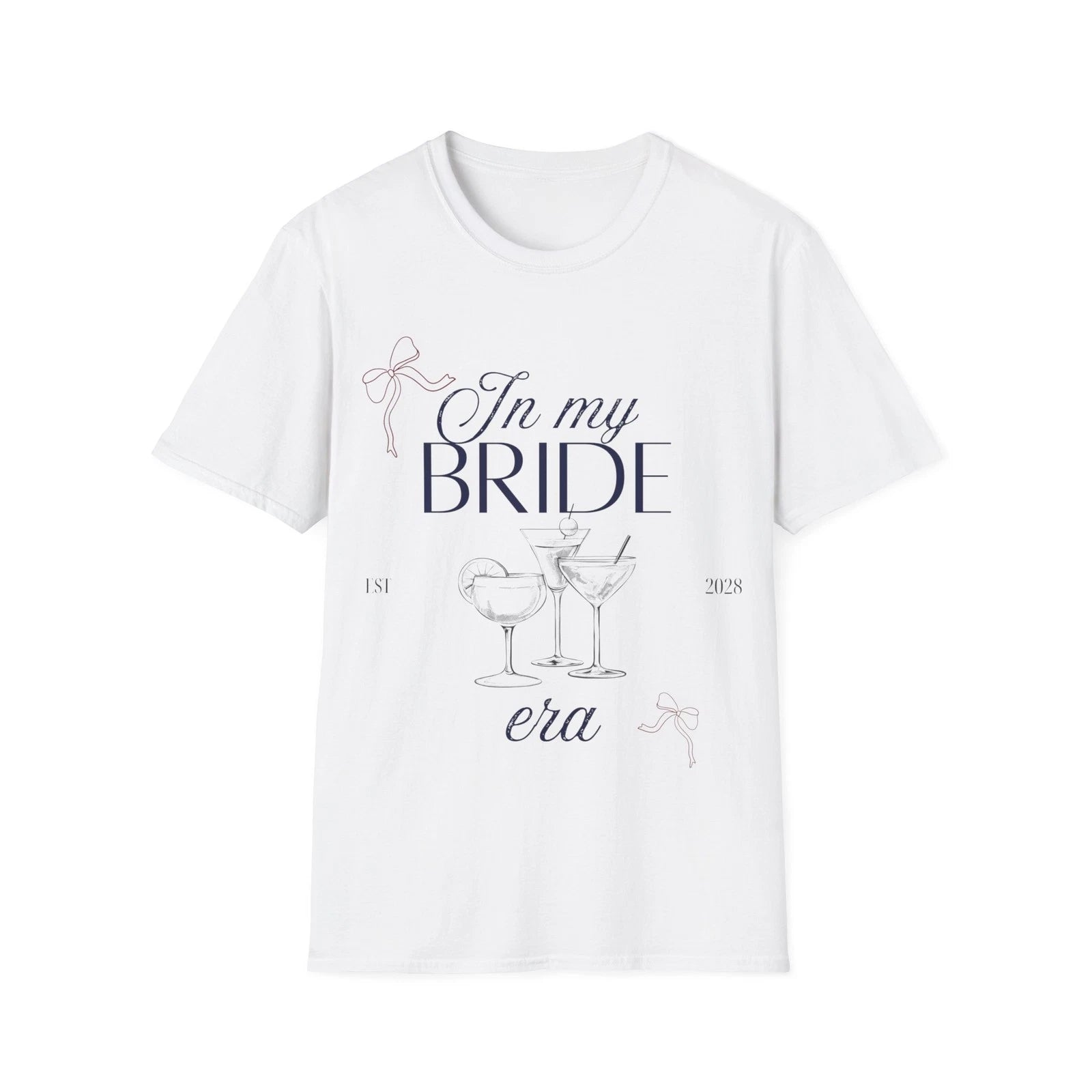 2028 In my Bride Era Tee | Hen Bridal Party Bachelorette Shirt, Champagne Glass