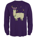 Mardi Gras Llama Beads Mask Mens Long Sleeve T Shirt