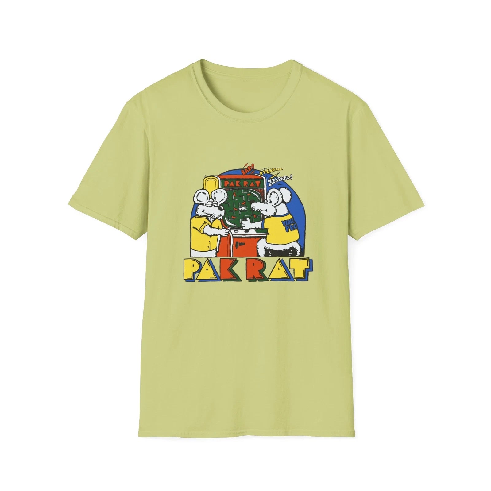 1970s pak rat graphic on a new cotton tshirt