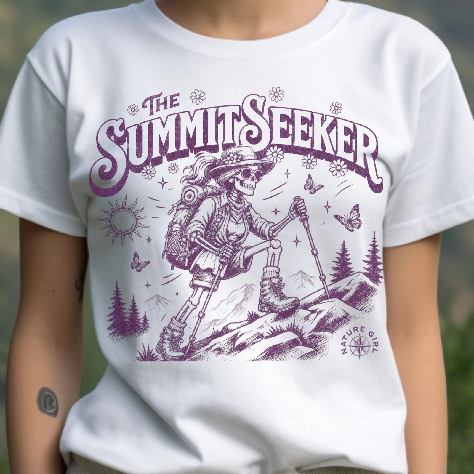 Summit Seeker Mountain Hiker Graphic T-Shirt | Outdoor Adventure Tee, Trail Tee