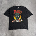 Vintage Bad To The Bone Skull Black T-shirt XL 1980s supatees Punk Rock 80s USA