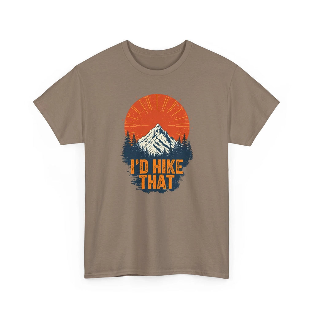 I'd Hike That Unisex Heavy Cotton Tee, Outdoor Adventure Shirt, Gift for Hikers,