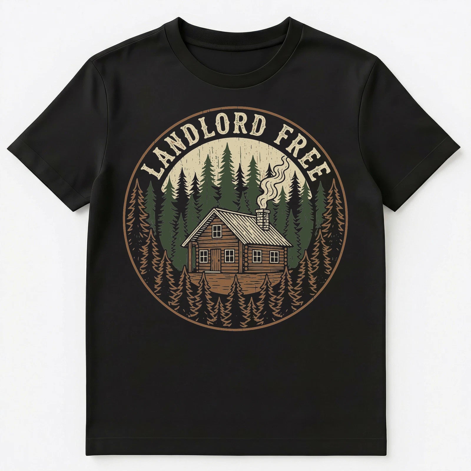 Off Grid Enthusiast Landlord Free Cabin Homesteading Unisex T-Shirt