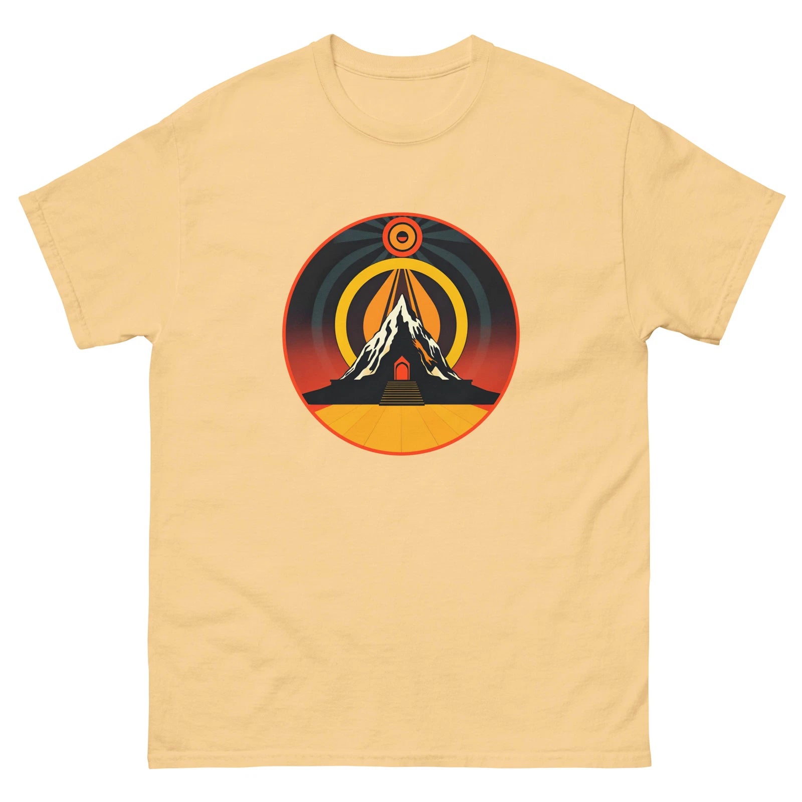 "Mountain Temple" Unisex T-shirt Asian-style Mystic Art Hidden Nature