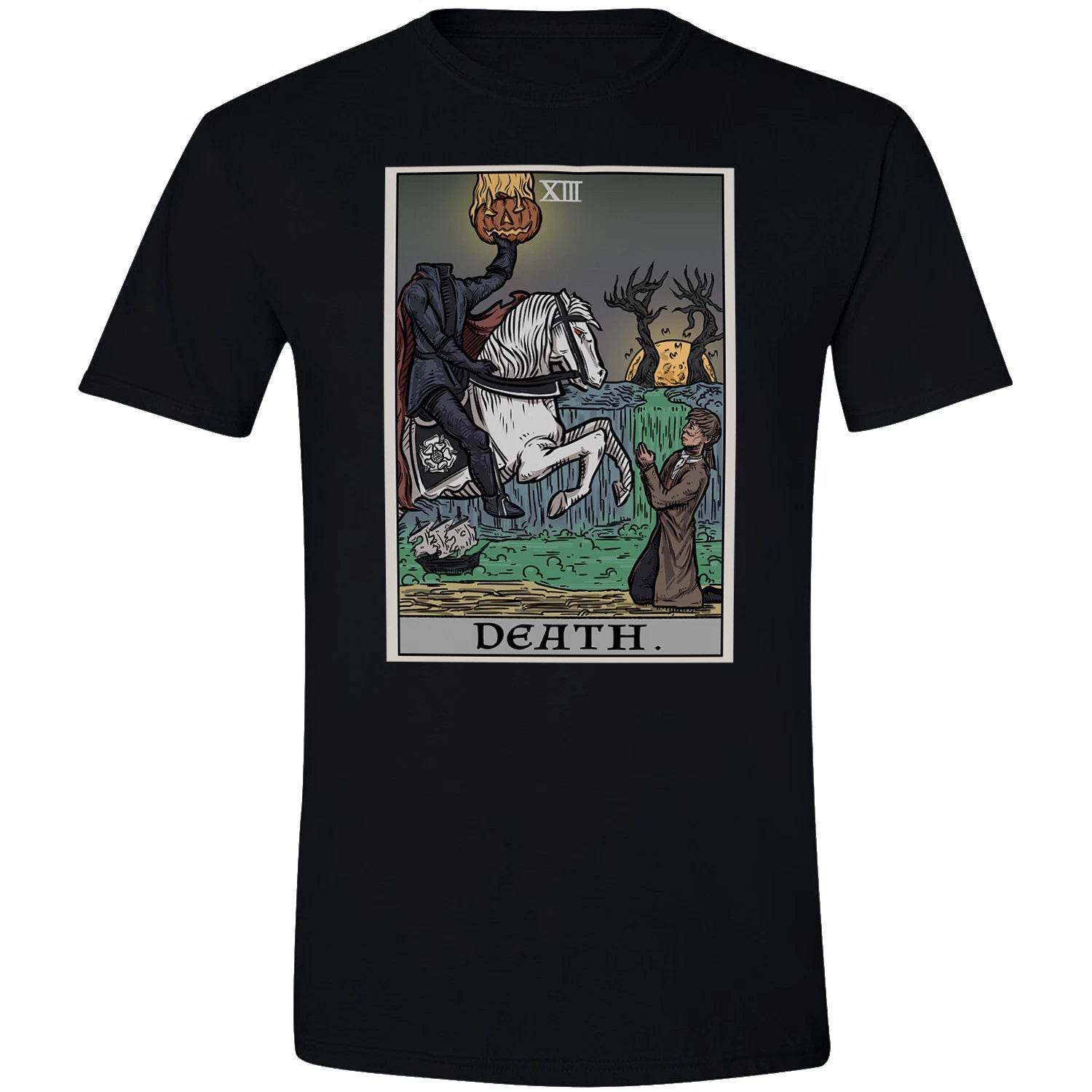 Death Tarot Card Shirt Halloween The Legend of Sleepy Hollow Headless Horseman