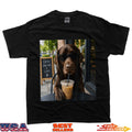 Chocolate Lab Coffee Funny Dog Cafe Lover Art T-Shirt
