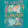 VINTAGE Mardi Gras New Orleans 90s T Shirt Medium 38-40 Teal