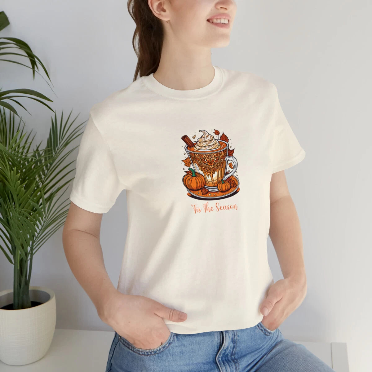 Tis the latte season pumpkin spice coffee autumn fall design gift shirt