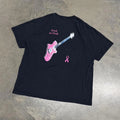 Vintage Rock In Pink T Shirt Black Pink Breast Cancer Awareness Music Band Y2K