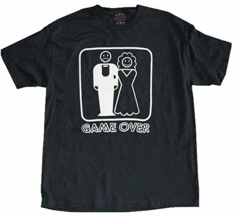 Adult Unisex Funny Married Couple Game Over Lightweight T-Shirt