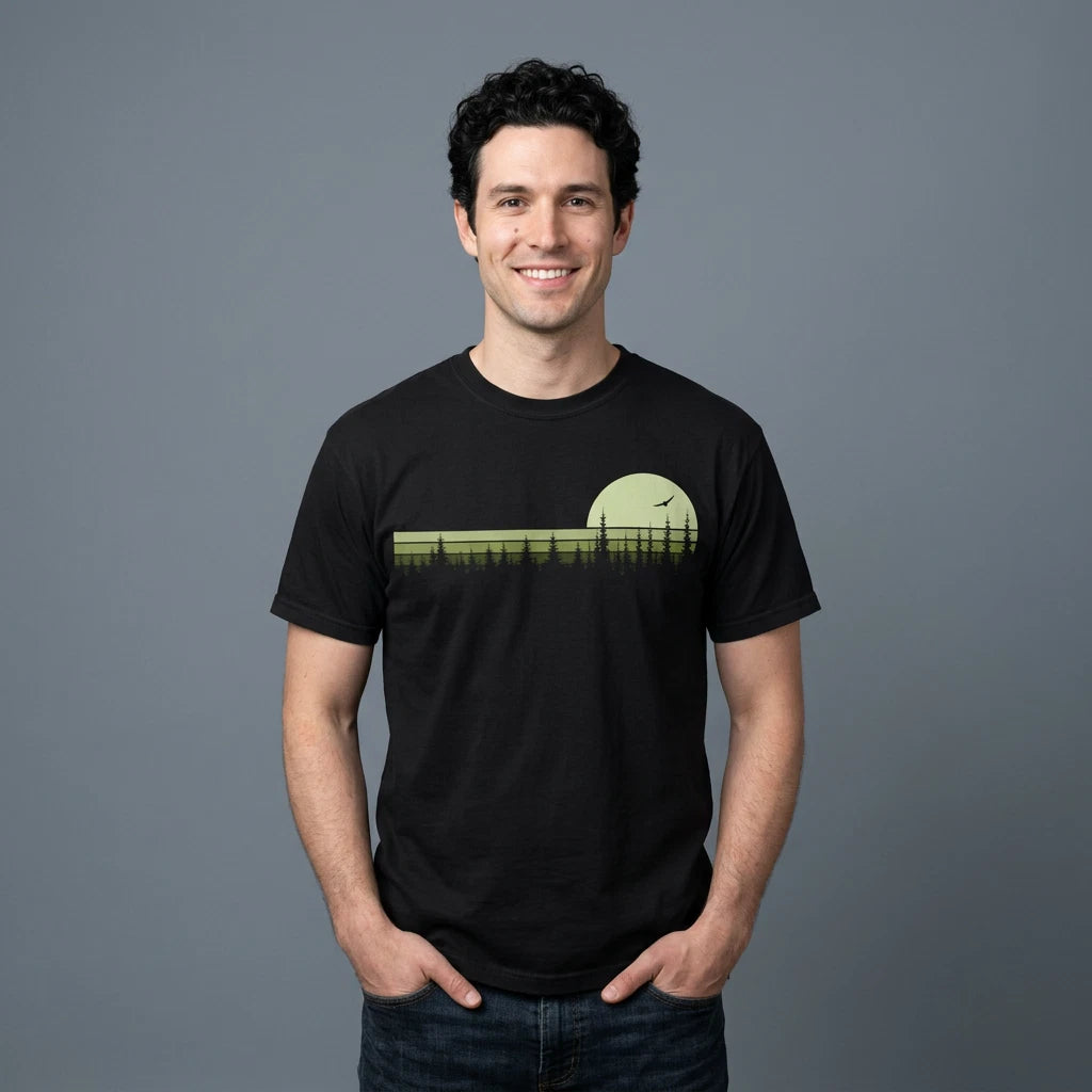 Hikers Pine Forest T-Shirt | Backpackers Gift | Outdoor Lovers Tee