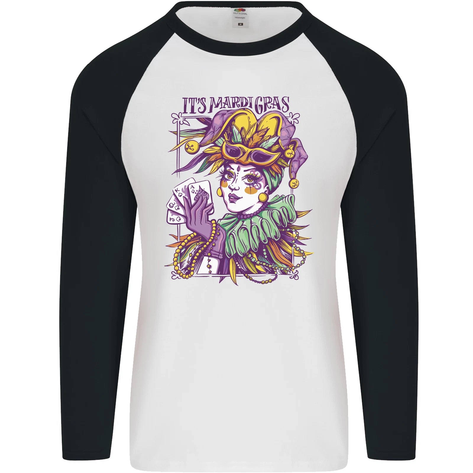 Its Mardi Gras Carnival Mens L/S Baseball T-Shirt