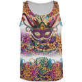 Mardi Gras Trippy Mask Beads All Over Mens Tank Top