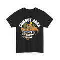 Cowboy Area Smoking Skeleton Desert Cactus Western Retro T-Shirt