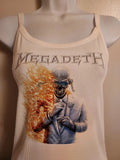Megadeth tank top flames design Megadeth cropped tank top ribbed Megadeth Shirt